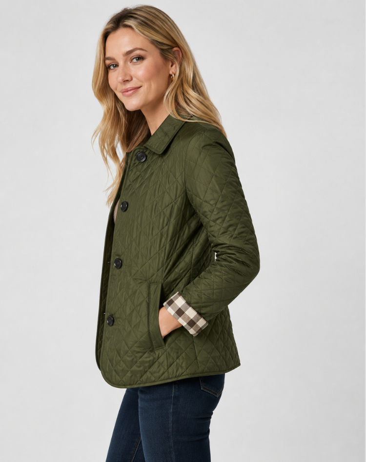 Women's Tailored Fit Quilted Jacket for Year-Round Wear