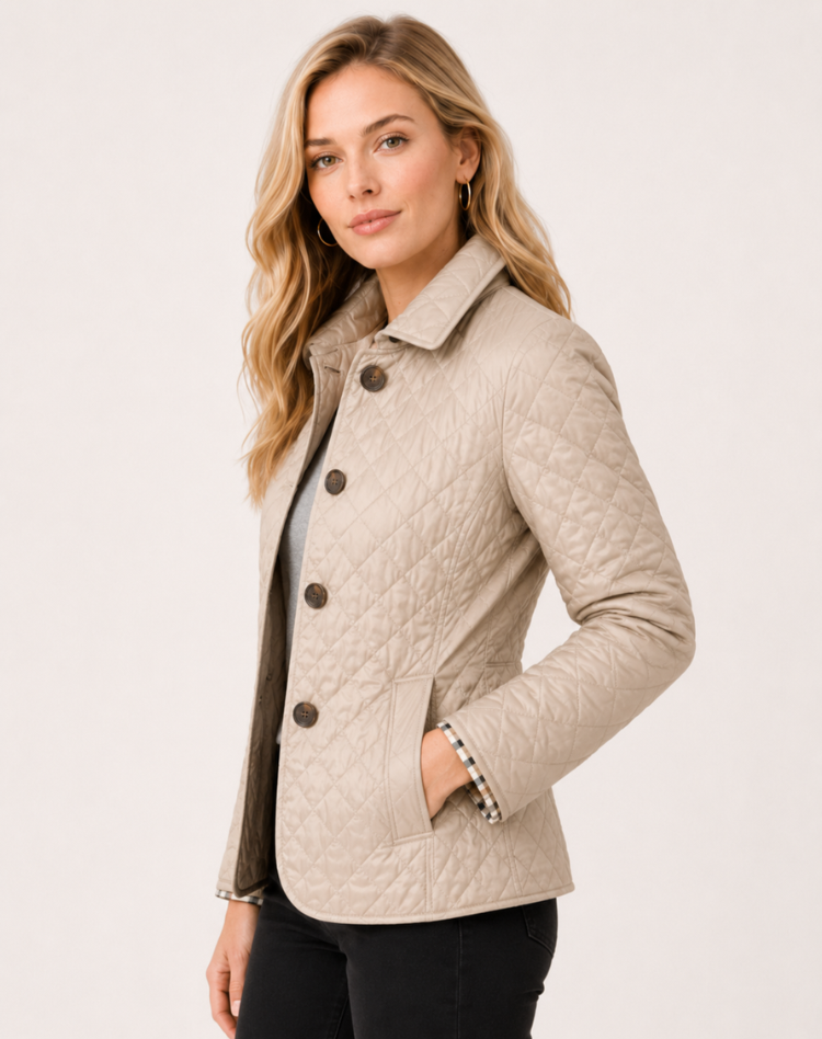 Women's Tailored Fit Quilted Jacket for Year-Round Wear