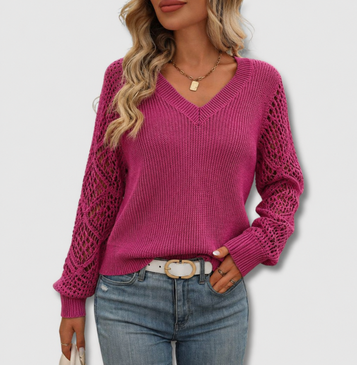 Women's Elegant Comfortable V-Neck Knit Sweater
