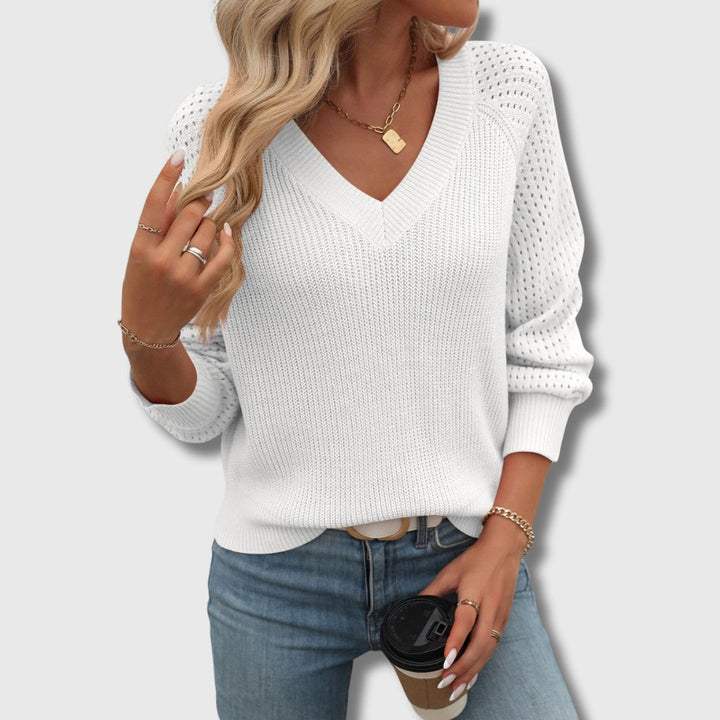 Women's Elegant Comfortable V-Neck Knit Sweater