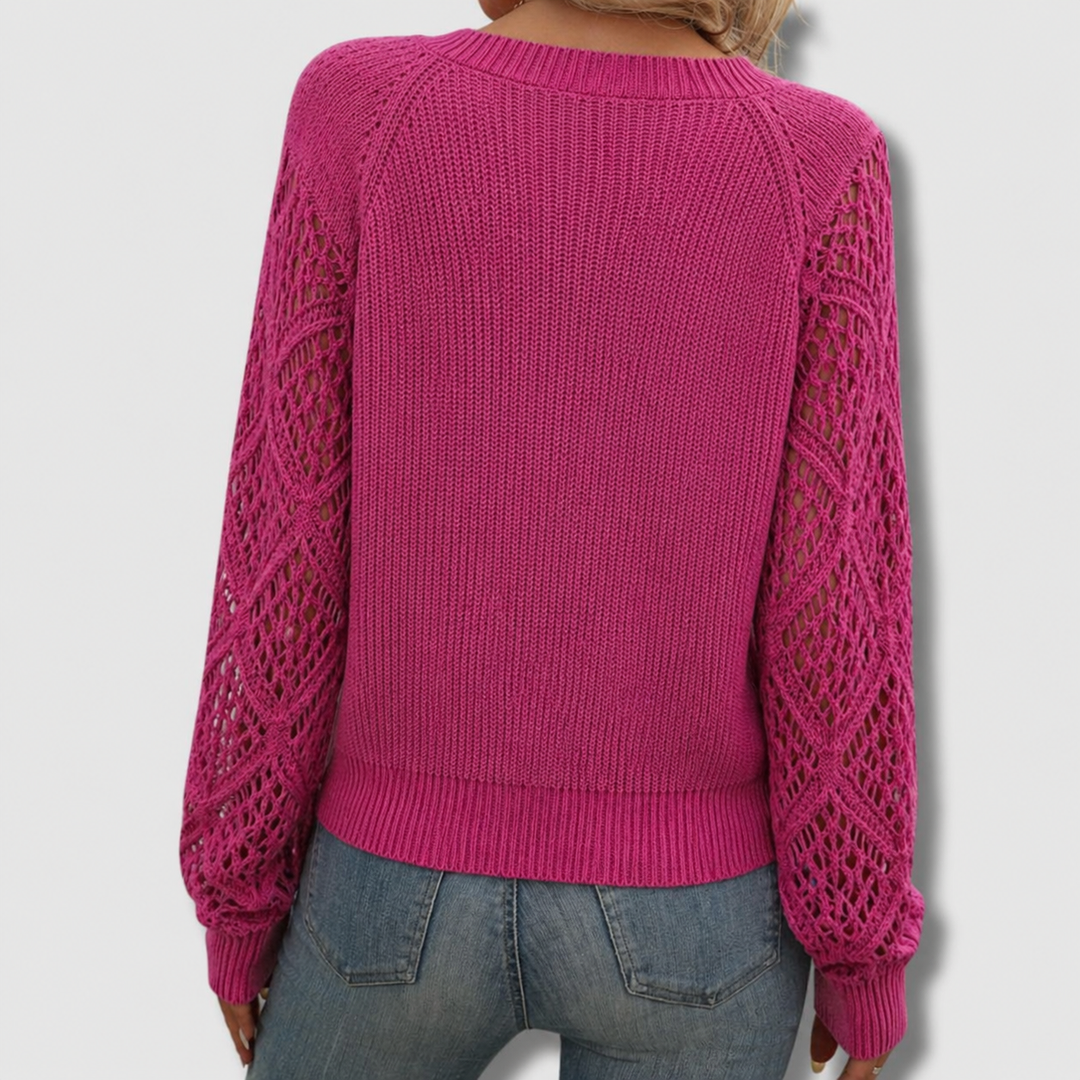 Women's Elegant Comfortable V-Neck Knit Sweater