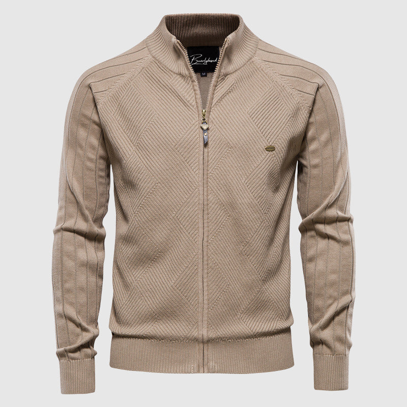 Men's Cotton Full-Zip Sweater Cardigan