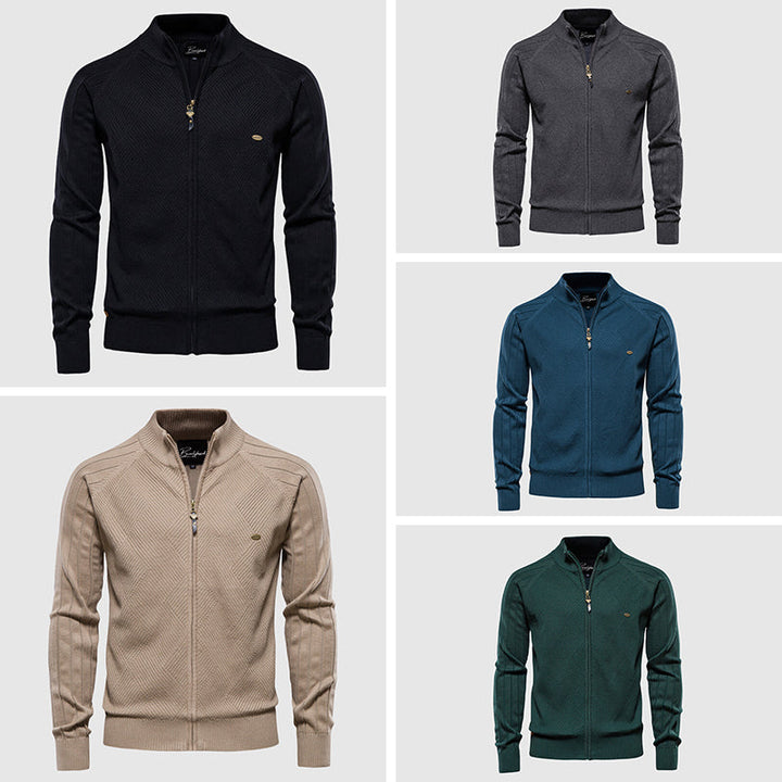 Men's Cotton Full-Zip Sweater Cardigan