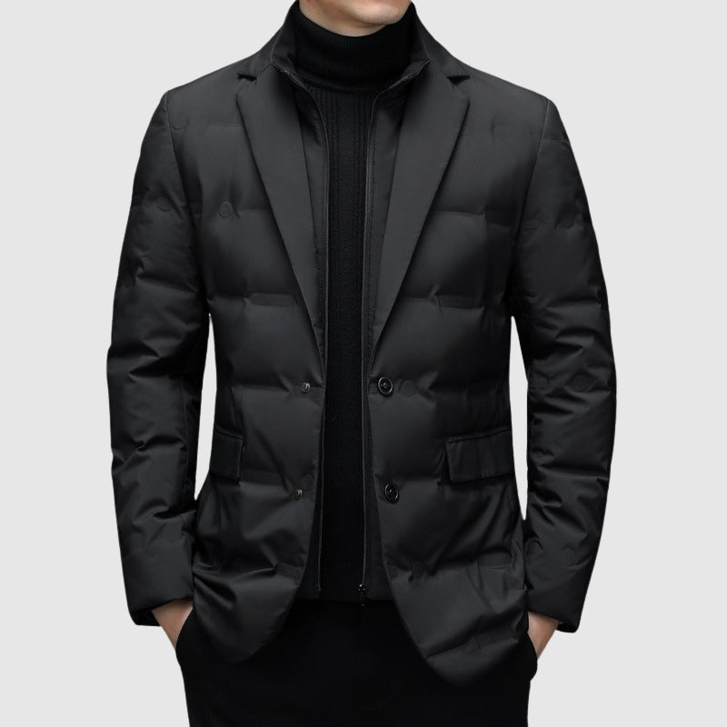 Men's Down Quilted Puffer Jacket for Warmth and Style