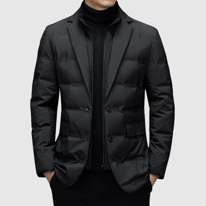 Men's Down Quilted Puffer Jacket for Warmth and Style