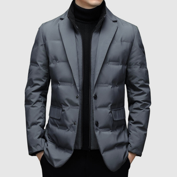 Men's Down Quilted Puffer Jacket for Warmth and Style