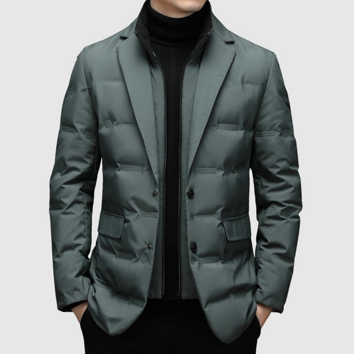 Men's Down Quilted Puffer Jacket for Warmth and Style