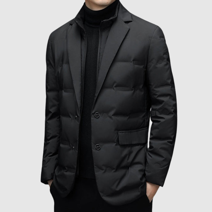 Men's Down Quilted Puffer Jacket for Warmth and Style