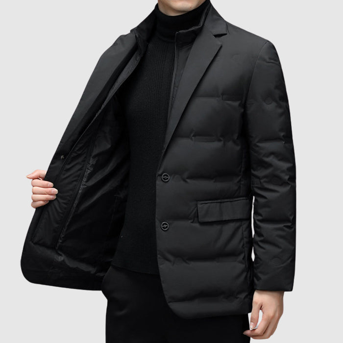 Men's Down Quilted Puffer Jacket for Warmth and Style