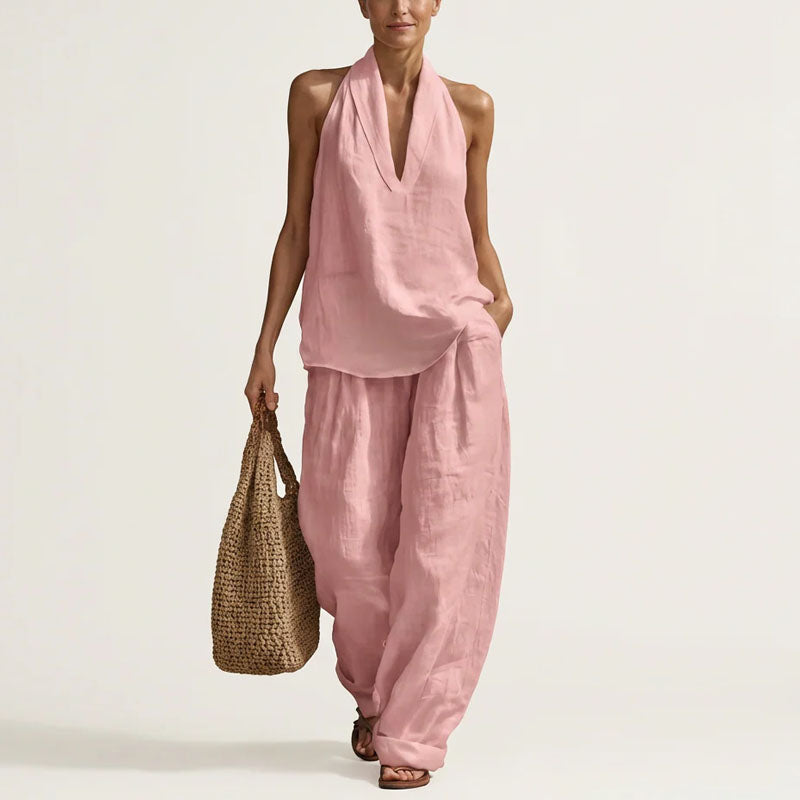 Joy | Women's Relaxed Halter Two-Piece Outfit