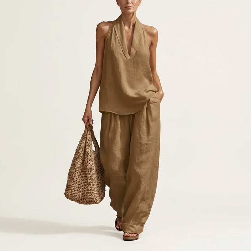 Joy | Women's Relaxed Halter Two-Piece Outfit