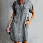 Marie | Women's Button-Down Shirt Dress-Trendy 4 Fit