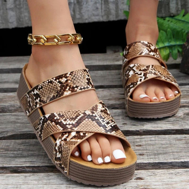 Kylee | Women's Braided Cross Strap Platform Sandals