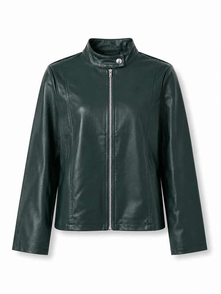 Women's Leather Jacket – Tailored Design for Versatile Casual Wear