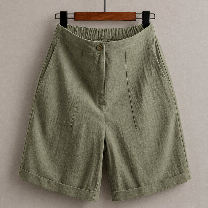 Leona | Women's Relaxed Fit Linen Bermuda Shorts