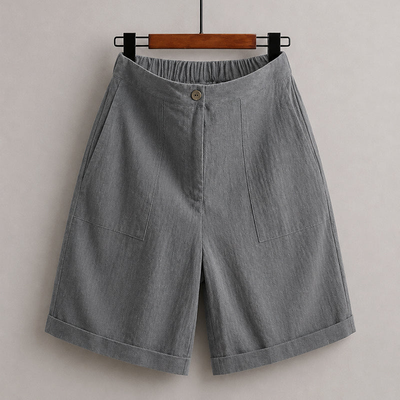 Leona | Women's Relaxed Fit Linen Bermuda Shorts