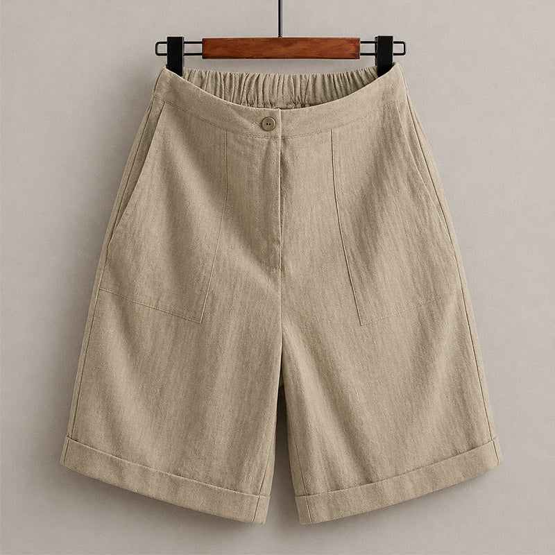 Leona | Women's Relaxed Fit Linen Bermuda Shorts