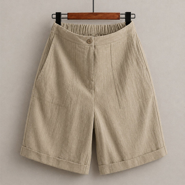 Leona | Women's Relaxed Fit Linen Bermuda Shorts