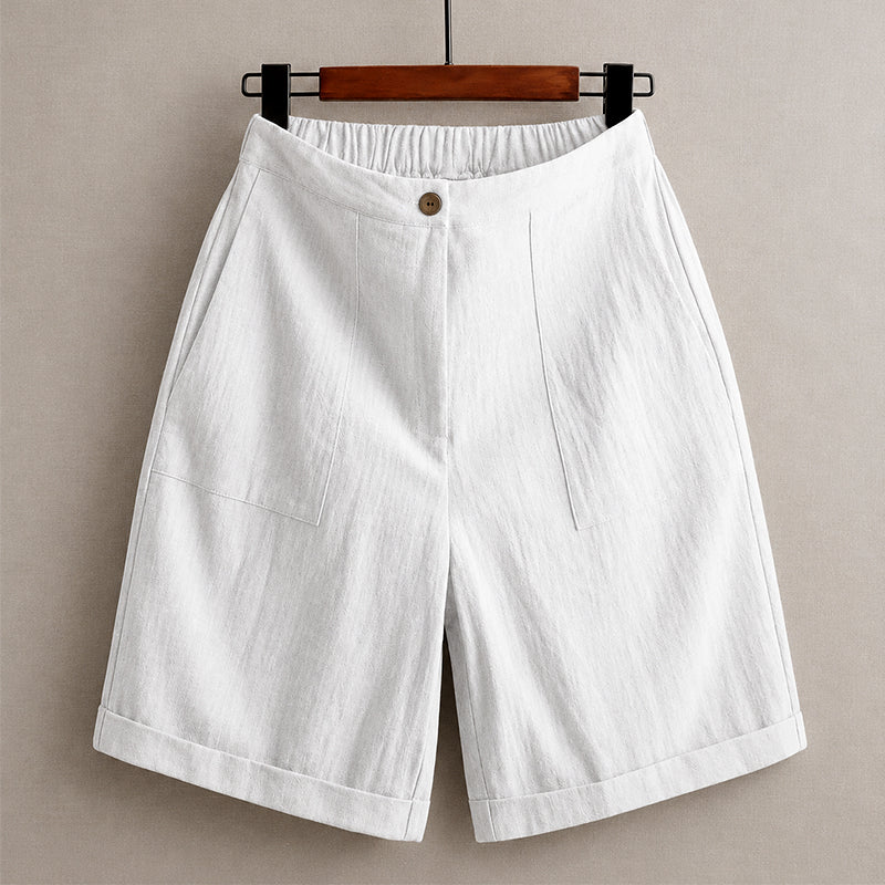 Leona | Women's Relaxed Fit Linen Bermuda Shorts