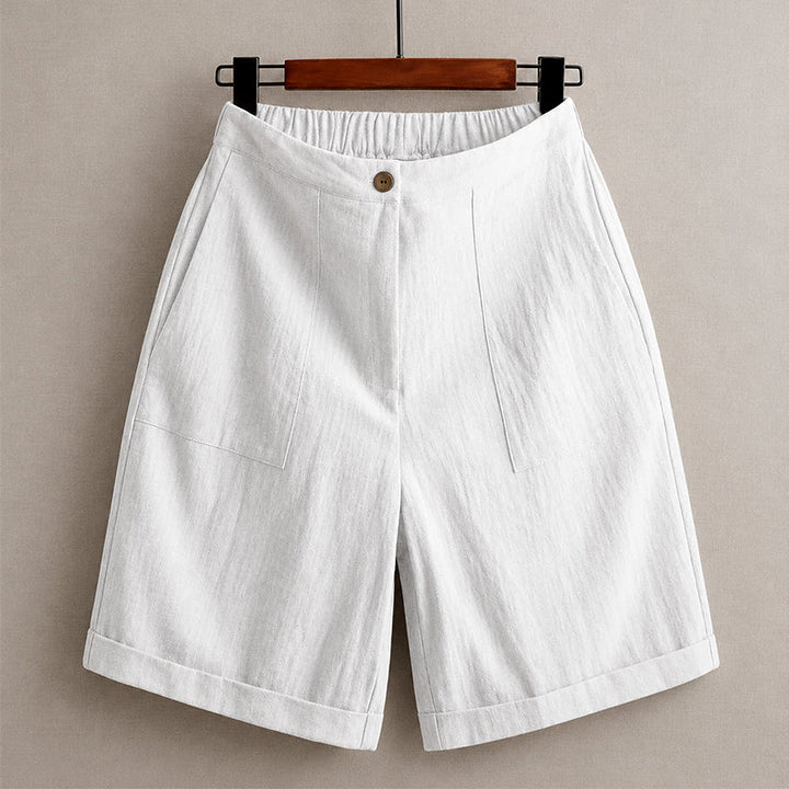 Leona | Women's Relaxed Fit Linen Bermuda Shorts