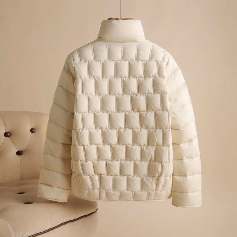 Women's Stand-Collar Drawstring Pocket Down Jacket