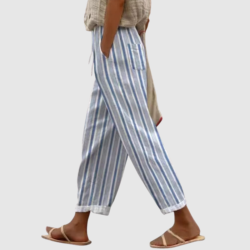 Lisa | Women's Floral Wide Leg Drawstring Pants