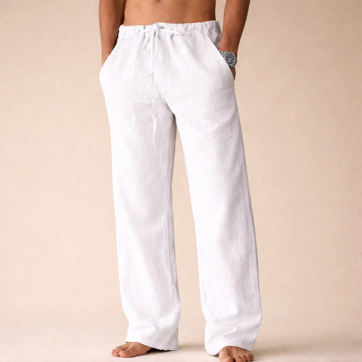 Logan | Men's Linen Lounge Wide Leg Drawstring Pants