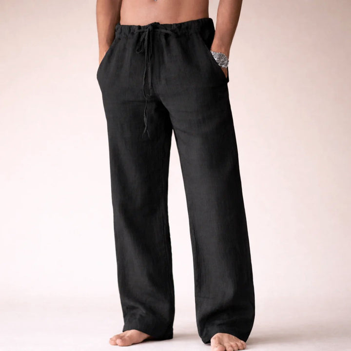 Logan | Men's Linen Lounge Wide Leg Drawstring Pants