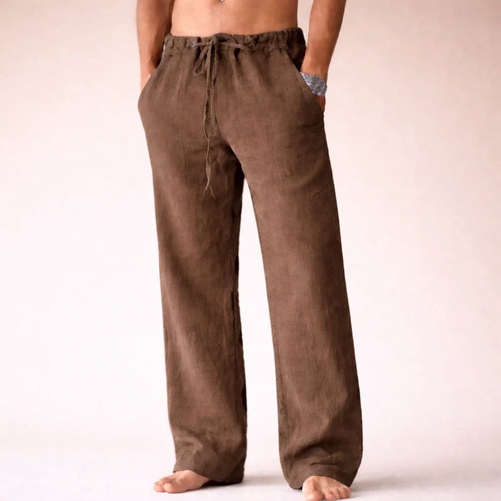 Logan | Men's Linen Lounge Wide Leg Drawstring Pants