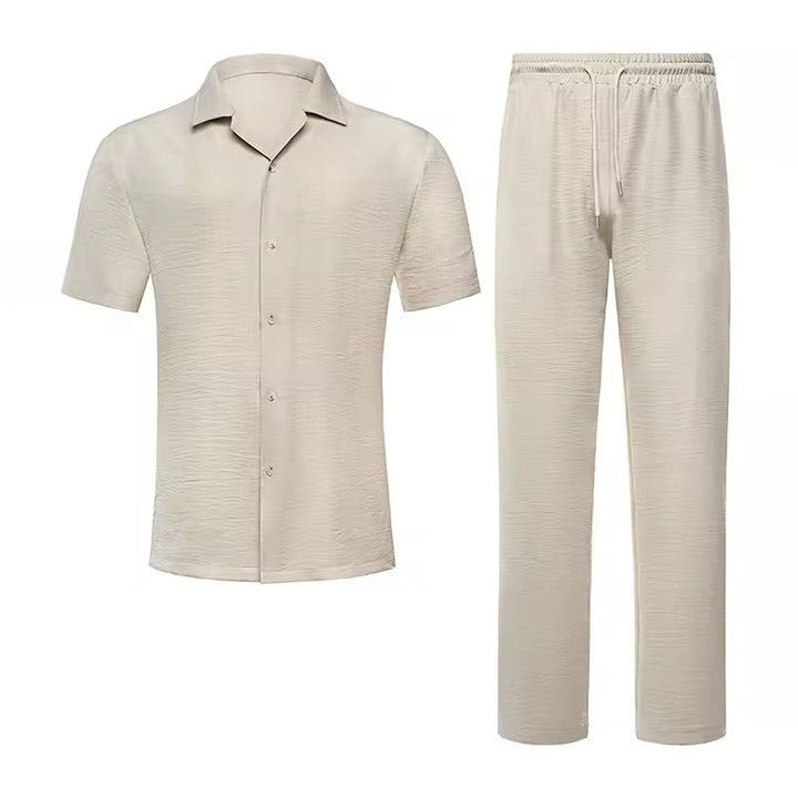 Logan | Men's Short-Sleeve Button-Down Outfit Set