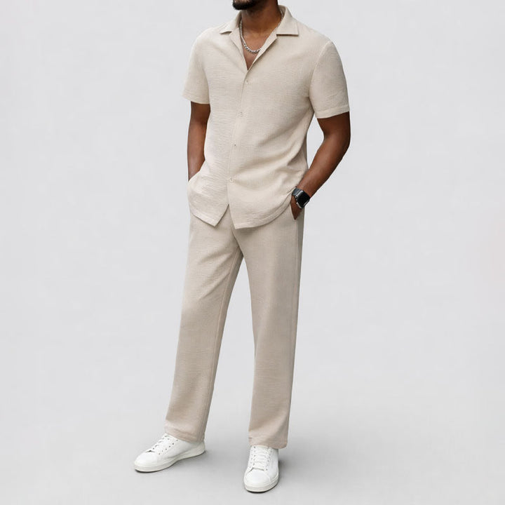 Logan | Men's Short-Sleeve Button-Down Outfit Set
