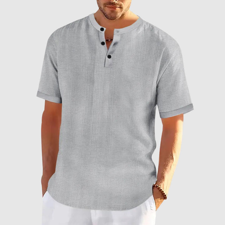 Logan | Men's Casual Short Sleeve Button Henley Shirt