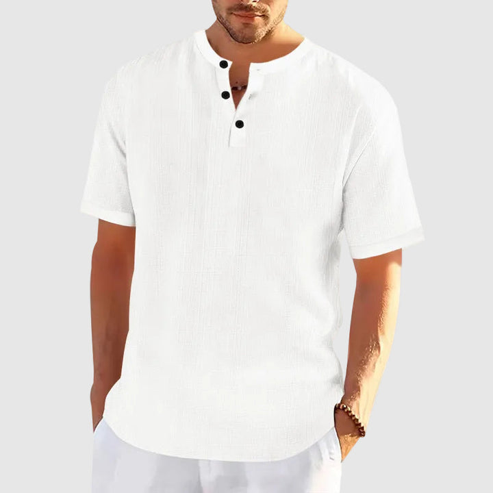 Logan | Men's Casual Short Sleeve Button Henley Shirt