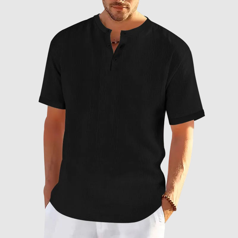 Logan | Men's Casual Short Sleeve Button Henley Shirt
