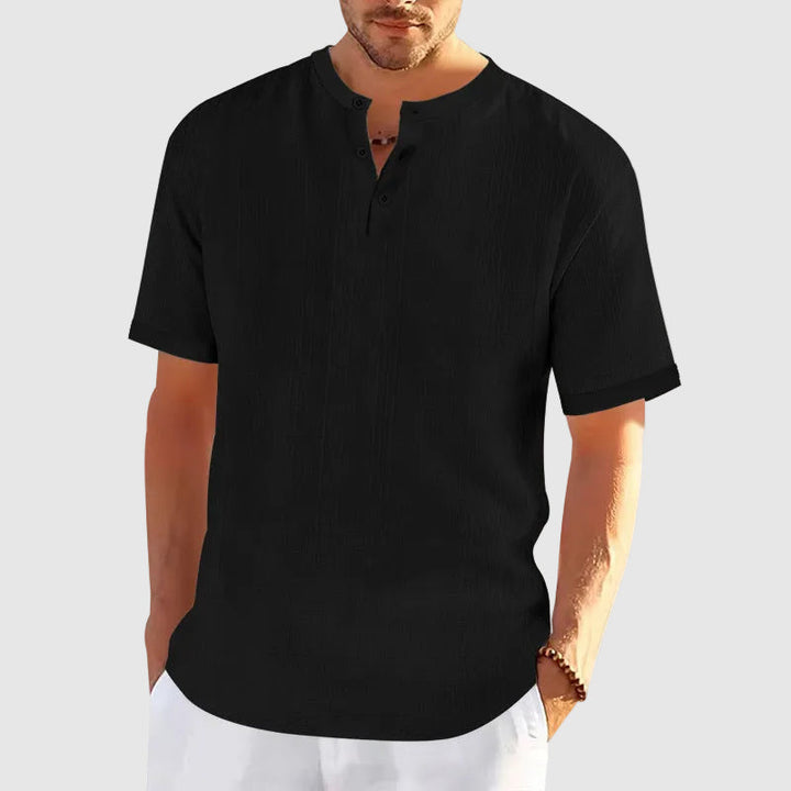 Logan | Men's Casual Short Sleeve Button Henley Shirt
