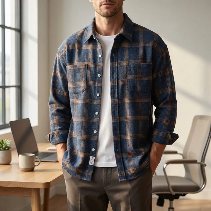 Ralph | Men's Long-Sleeved Checked Button-Up Shirt