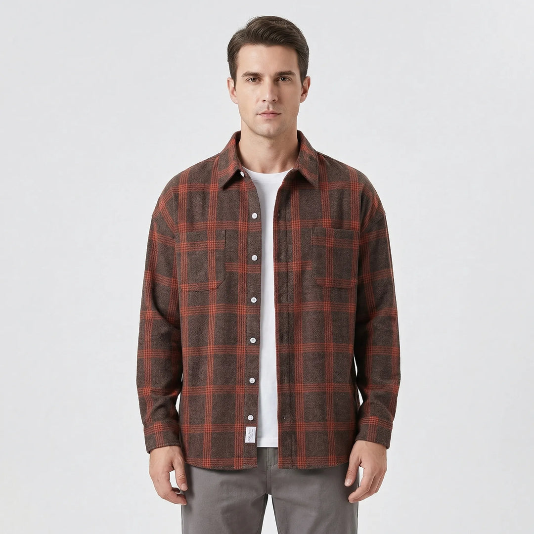 Ralph | Men's Long-Sleeved Checked Button-Up Shirt