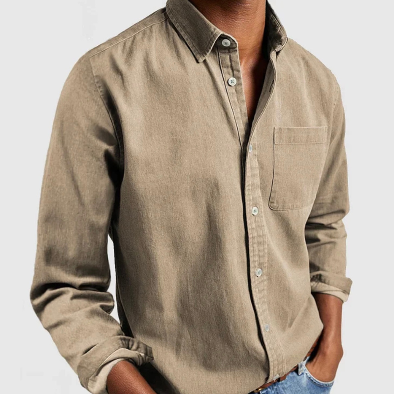 Ralph | Men's Long Sleeve Denim Button-Up Shirt