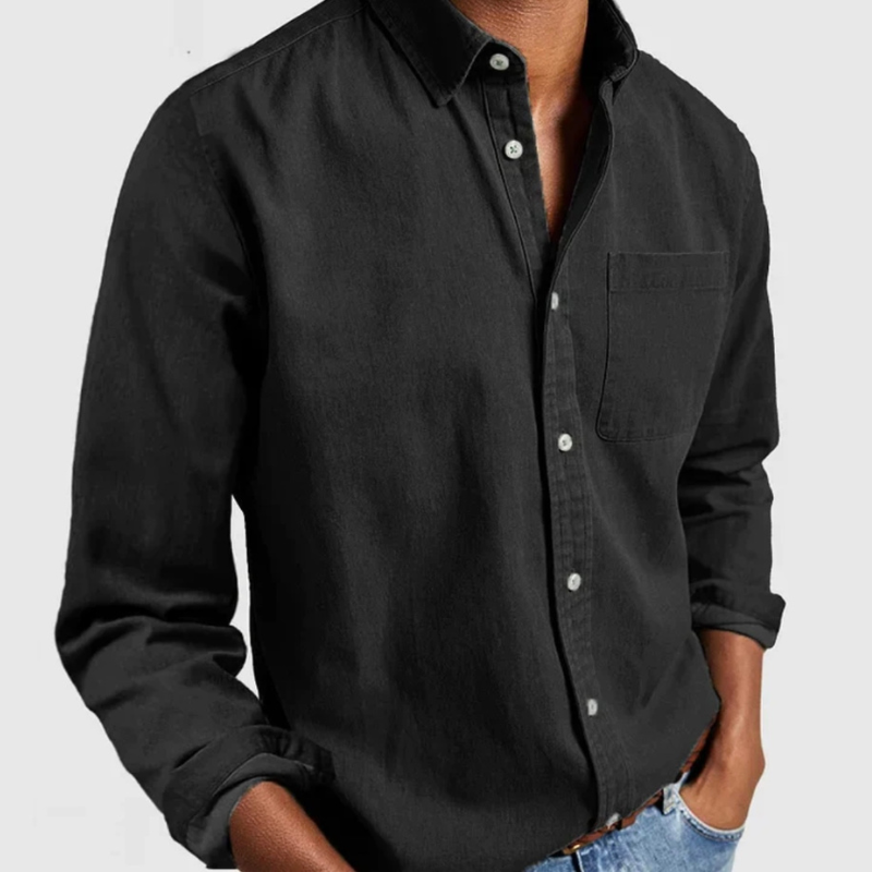 Ralph | Men's Long Sleeve Denim Button-Up Shirt