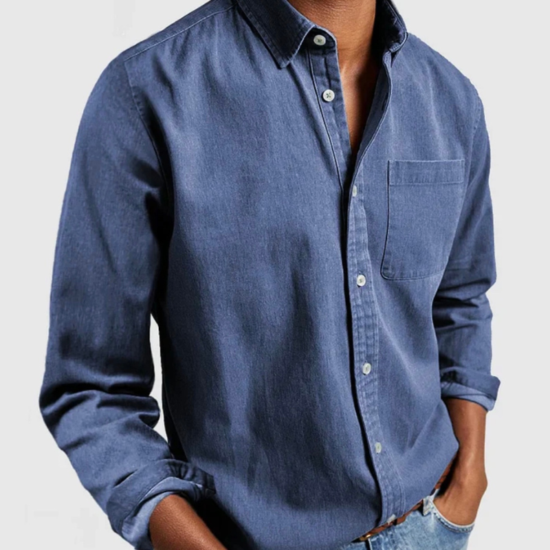 Ralph | Men's Long Sleeve Denim Button-Up Shirt