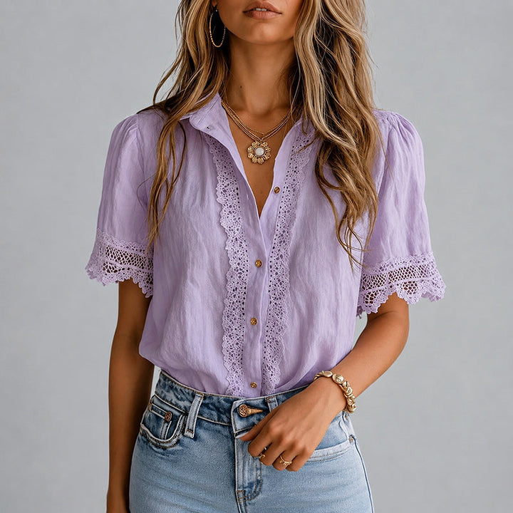 Loretta | Women's Boho Vintage Crochet Blouse