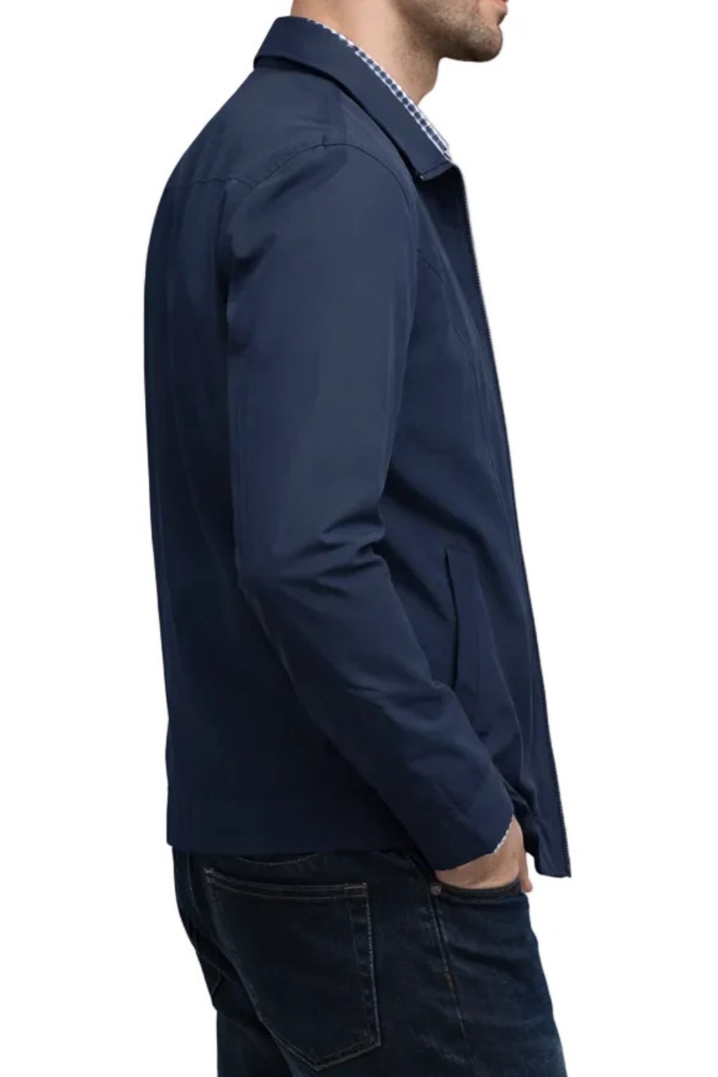 Men's Classic Check-Lined Harrington Jacket