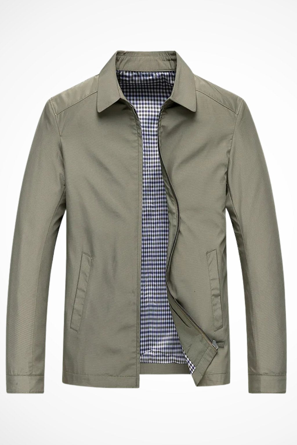 Men's Classic Check-Lined Harrington Jacket