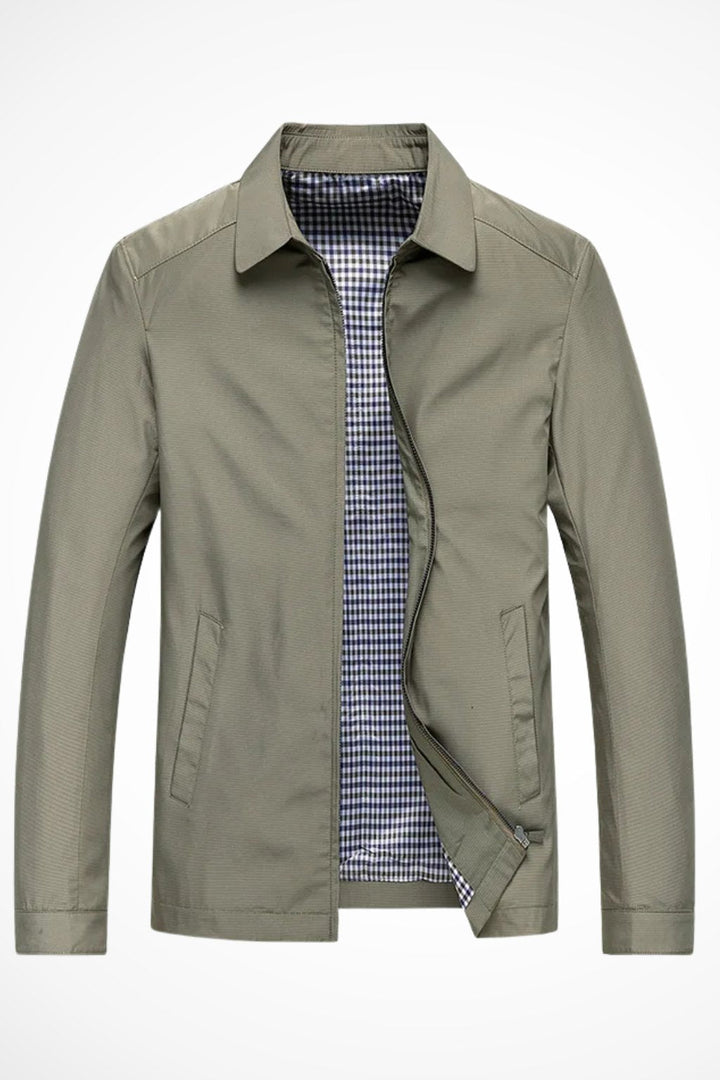 Men's Classic Check-Lined Harrington Jacket