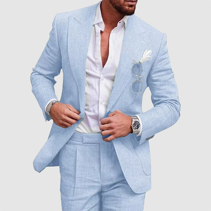 Lukas | Men's Linen Two-Piece Wedding Suit
