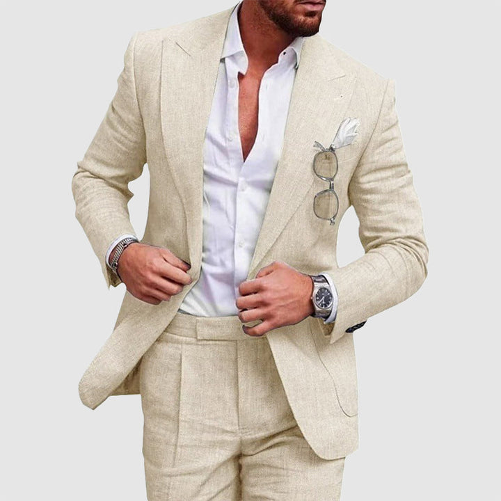 Lukas | Men's Linen Two-Piece Wedding Suit