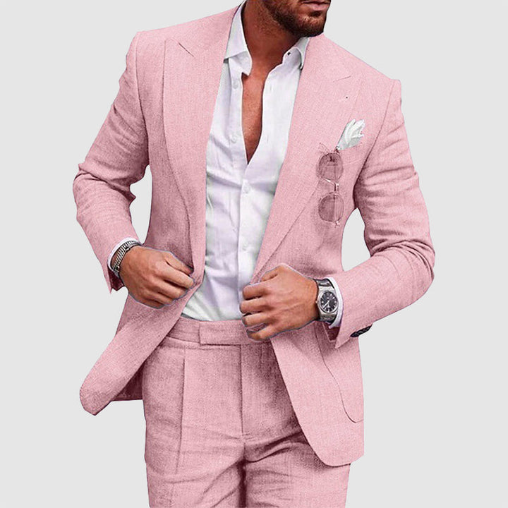 Lukas | Men's Linen Two-Piece Wedding Suit