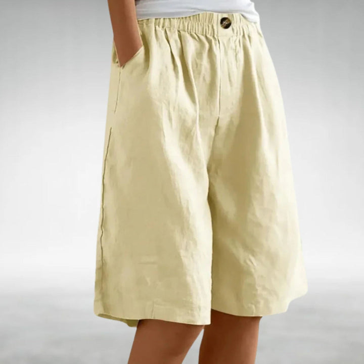 Madison | Women's Linen Wide Leg Shorts