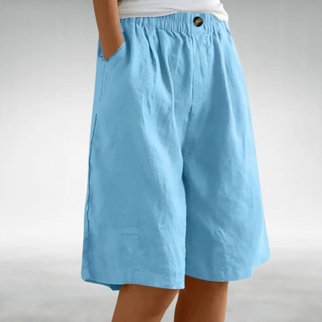 Madison | Women's Linen Wide Leg Shorts