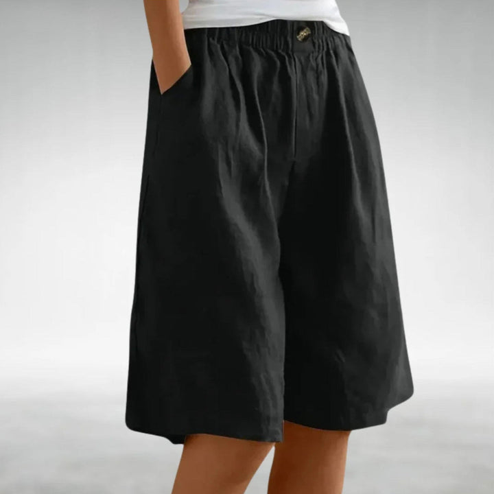 Madison | Women's Linen Wide Leg Shorts